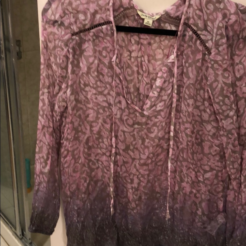 Lucky brand Pink floral tunic